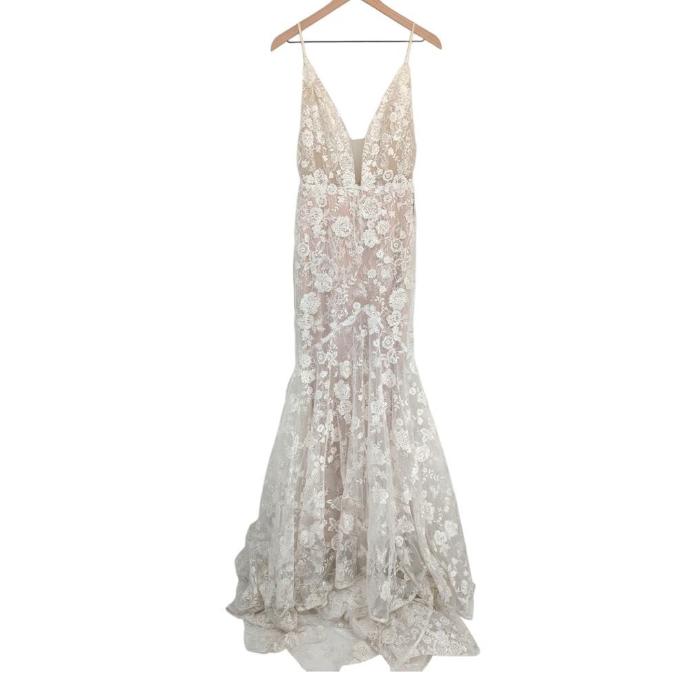 Rish Azalea BHLDN Anthropologie Lace Wedding Dress Size 12 NWT - Picture 2 of 5